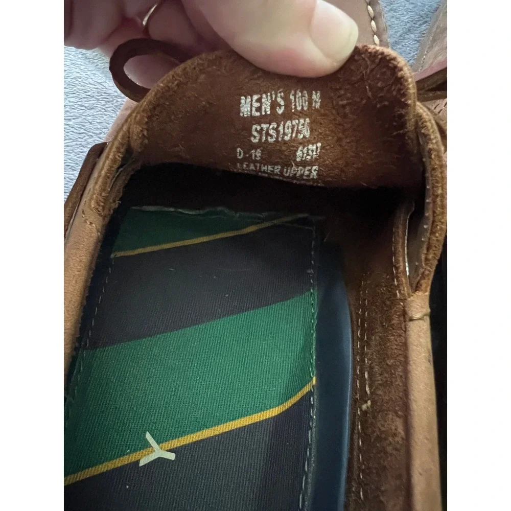 Sperry Top-Sider 2-Eye Tan Leather Boat Shoes Mens 10M Non Marking